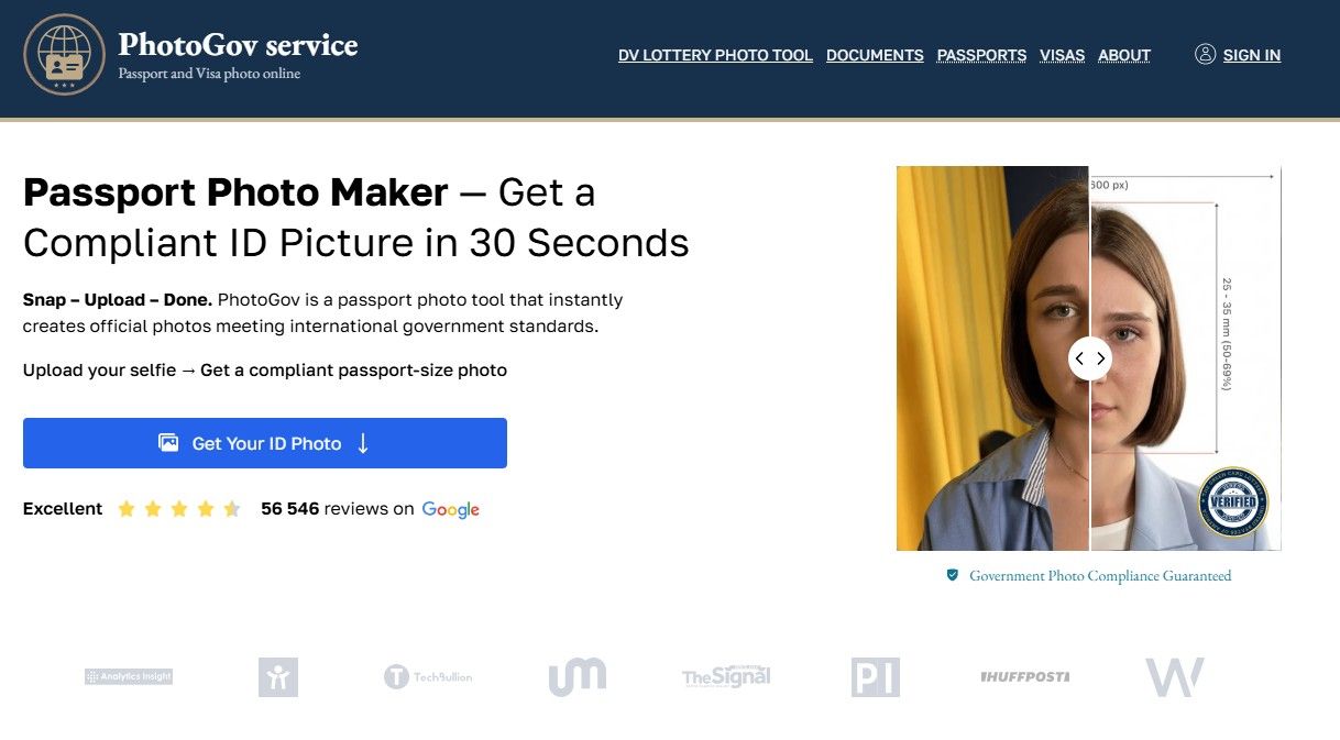Get a Compliant Passport photo in 30 seconds.