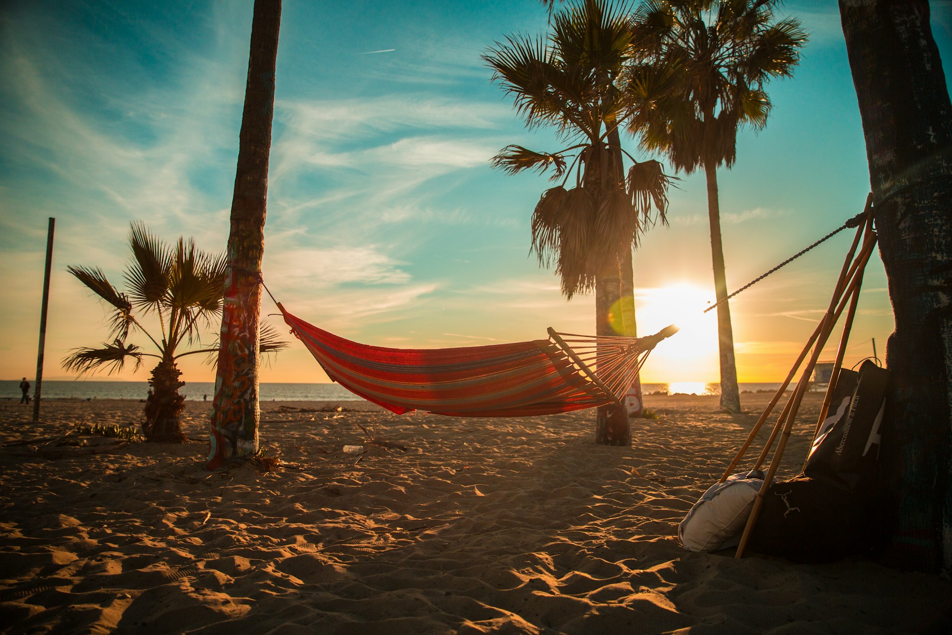 A hammock on the beach. Image by Unsplash.