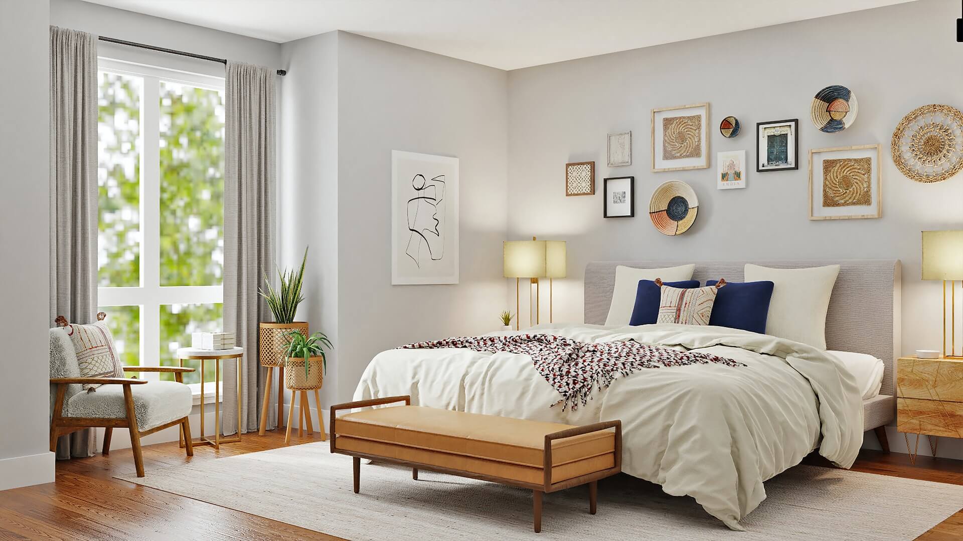 Bedroom with white colors