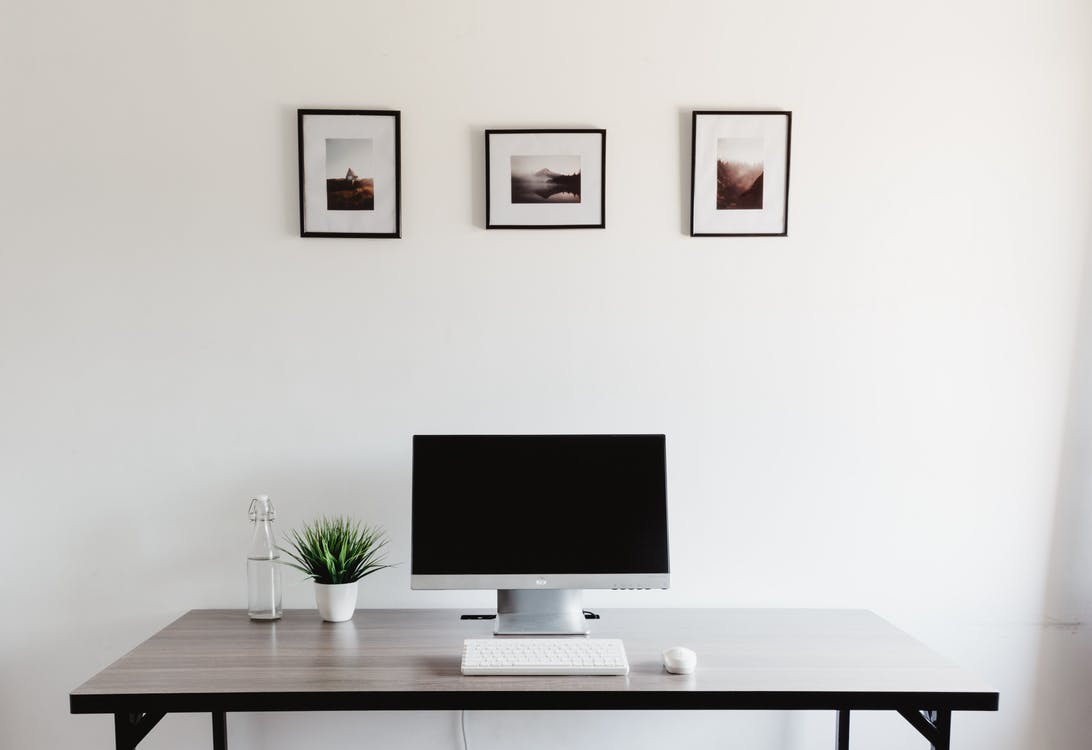 Table with a computer