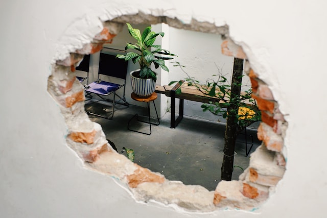 A hole in a wall  