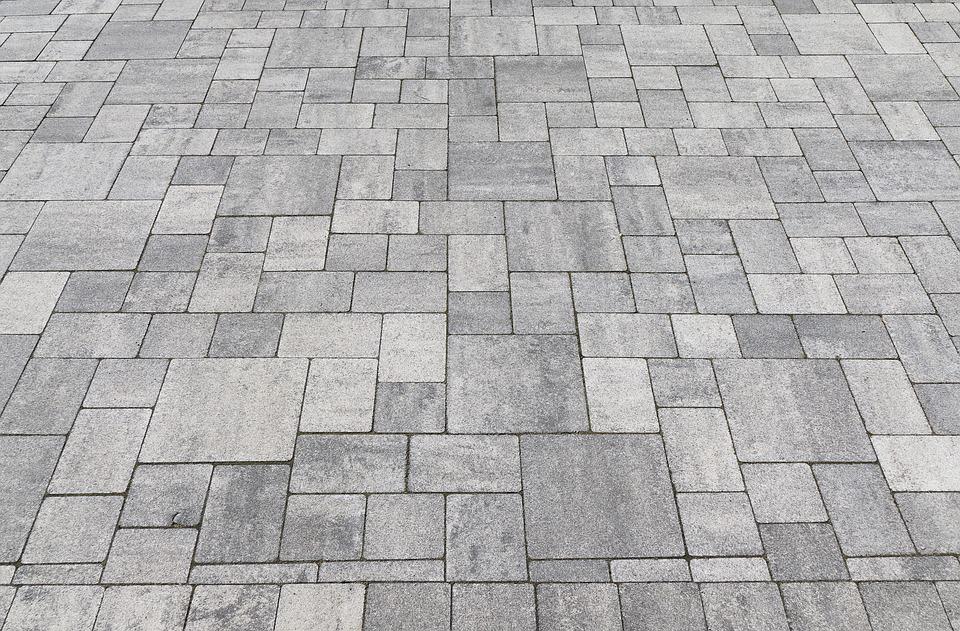 Grey paving stones